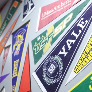 College Flags in Hallway 2